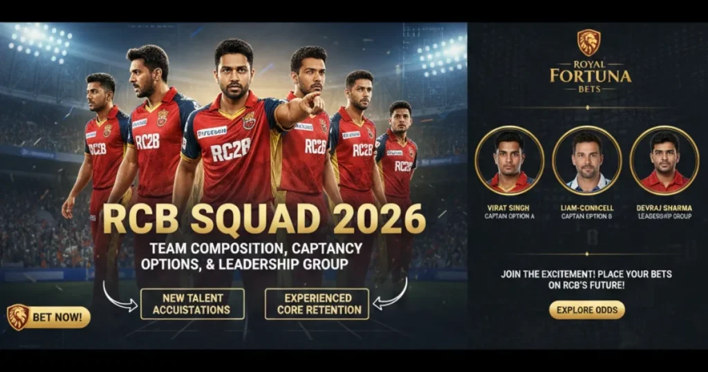 RCB Squad 2026: Team Composition, Captaincy Options, and Leadership Group