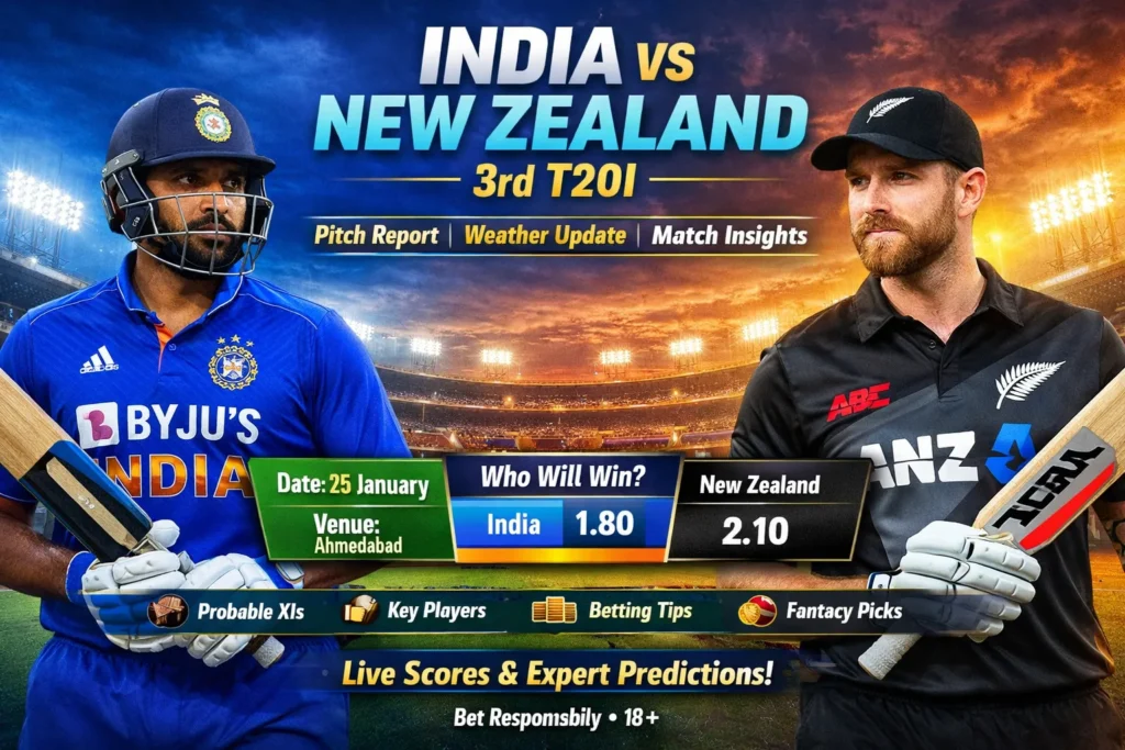 India vs New Zealand 3rd T20I