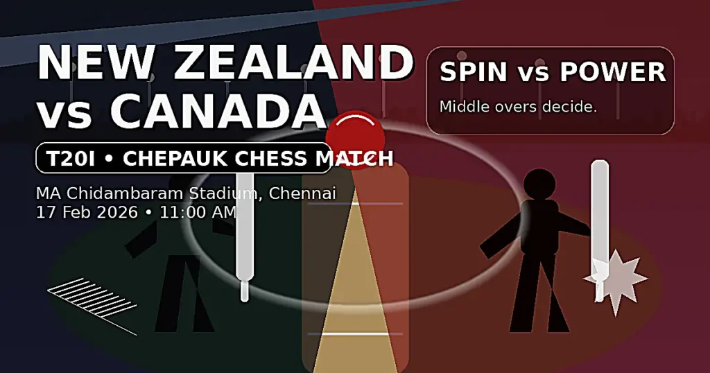 New Zealand vs Canada T20I: Chepauk Pitch, Spin vs Power Hitters